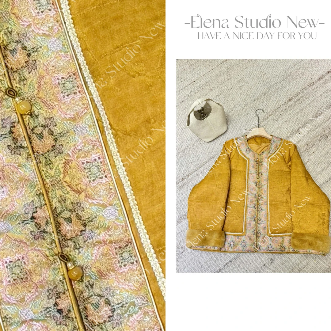 大甜甜【金满堂】设计感精致国风羽绒服气质温柔百搭鹅绒服