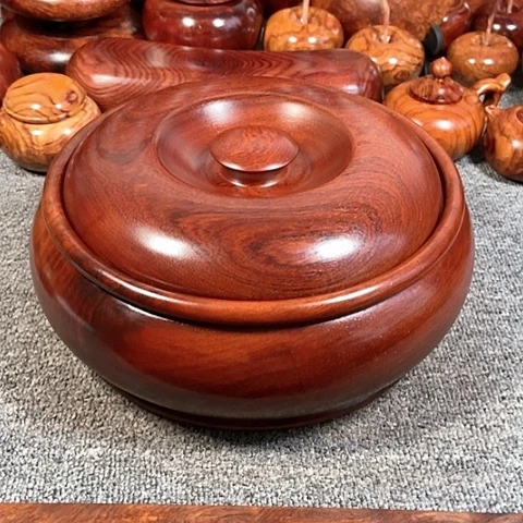 【闪购商品】木@***实缅甸花梨30公分罐子