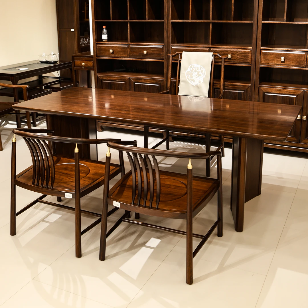 （大利家具）007-HL07板桌长条桌家用书房客厅高端书桌书椅