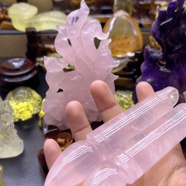 水晶摆件未镶嵌卡***熊摆件