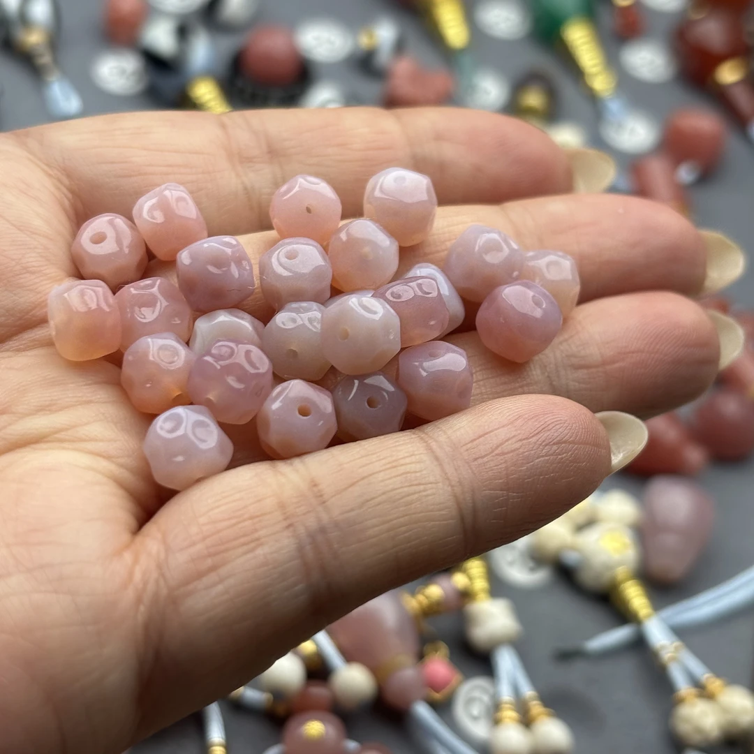 粉糯无相单珠7mm左右文玩配饰