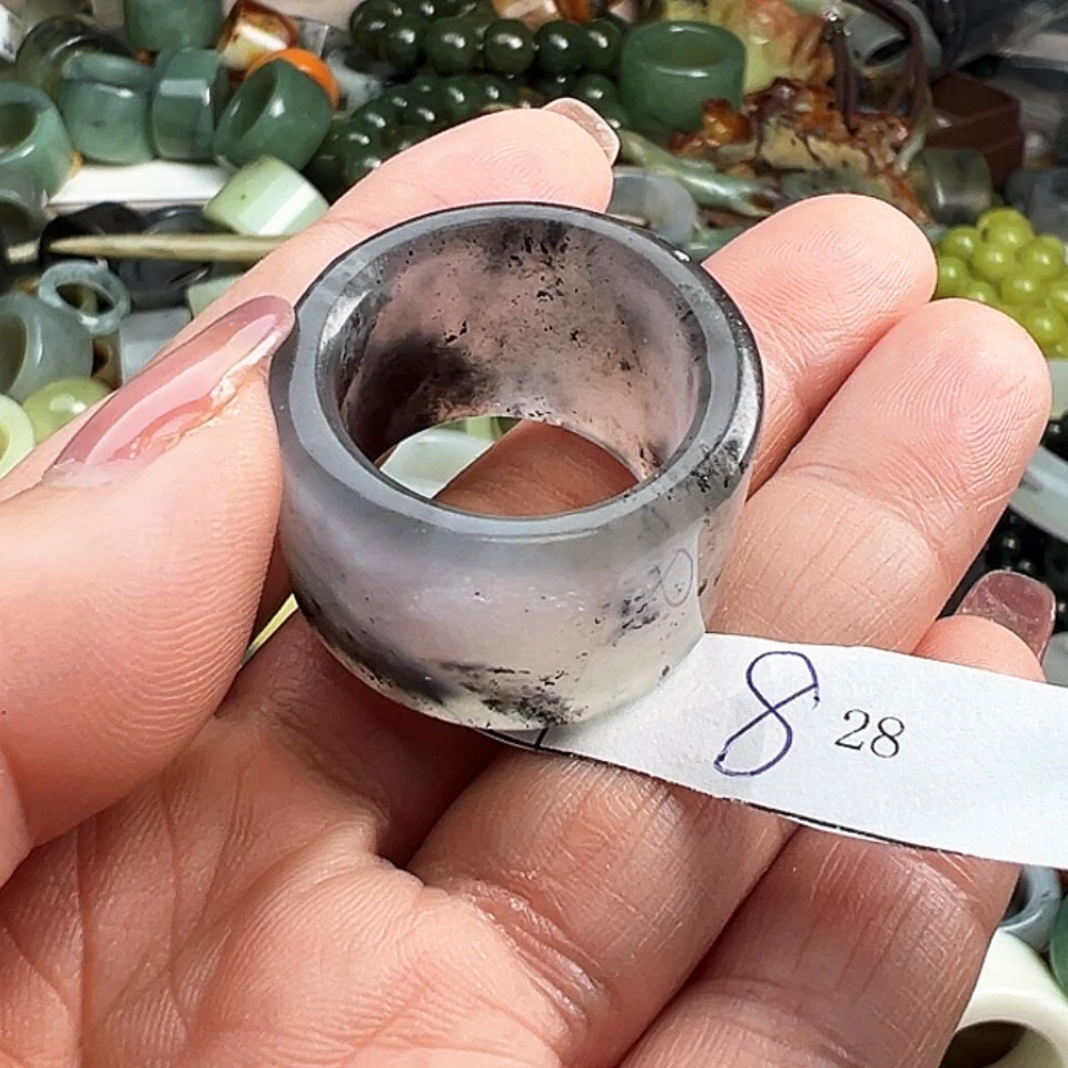 【闪购商品】合金蛇纹石玉戒指最*境