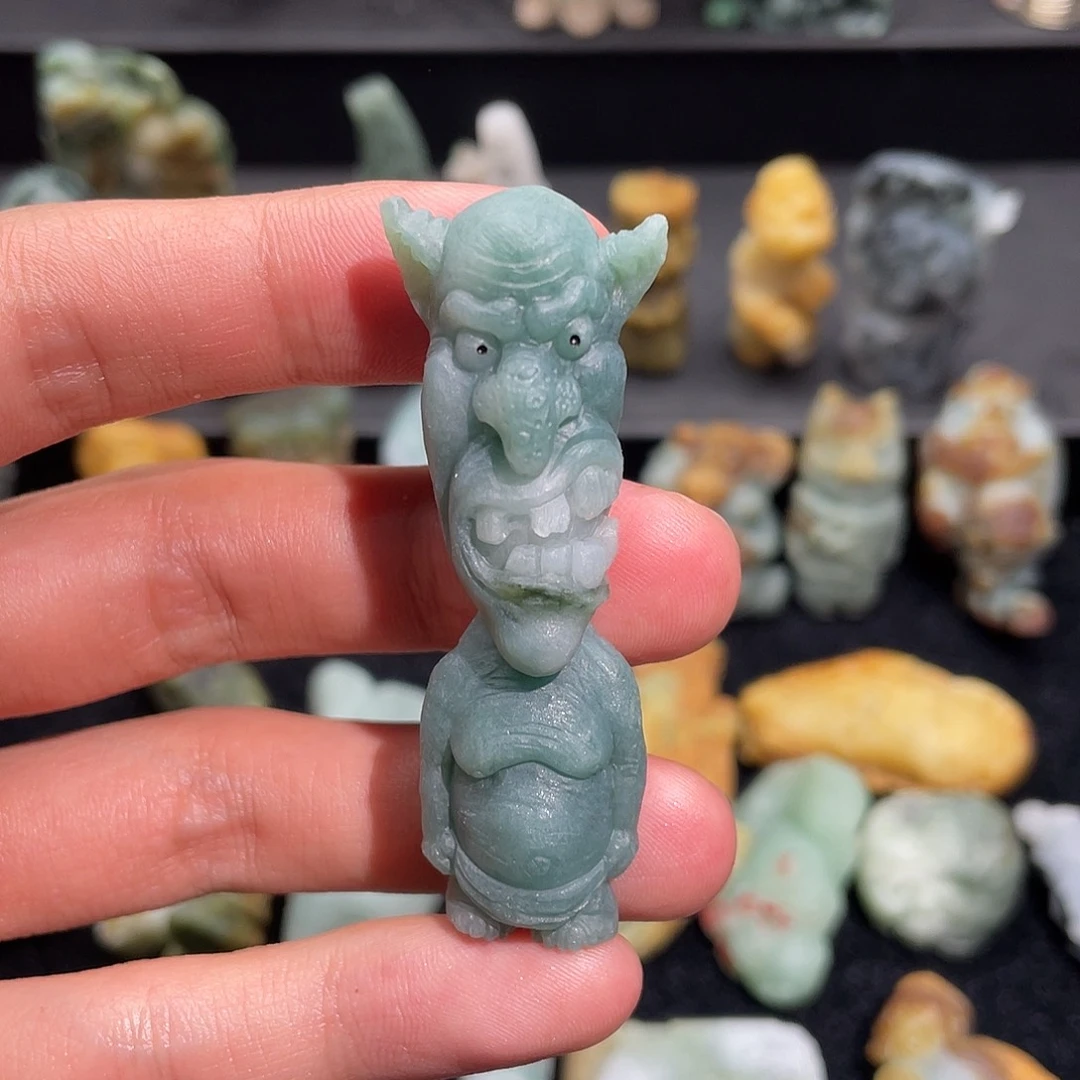 *****翡翠未镶嵌挂件夜叉