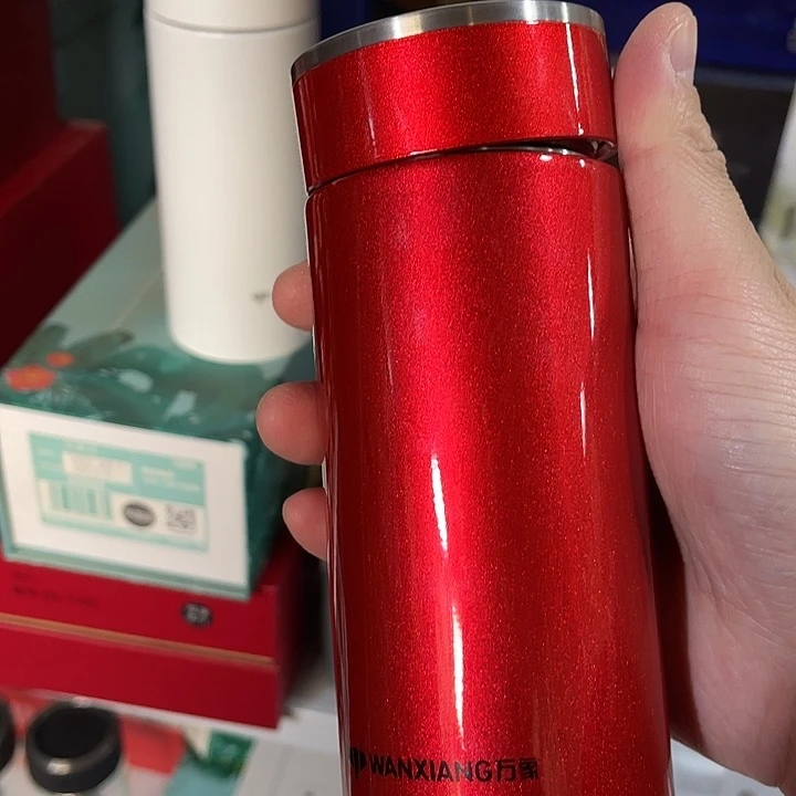 茶隔款玻璃万象保温杯