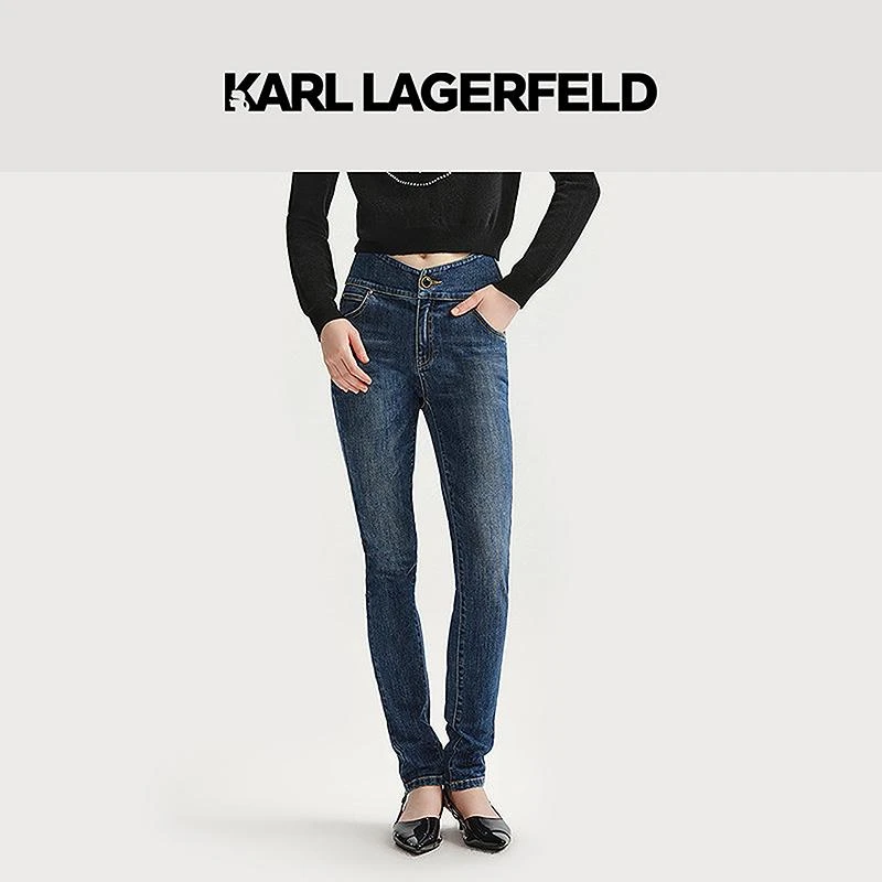 【晨粉专享价】KARL LAGERFELD秋季新款牛仔裤老佛爷236L1106
