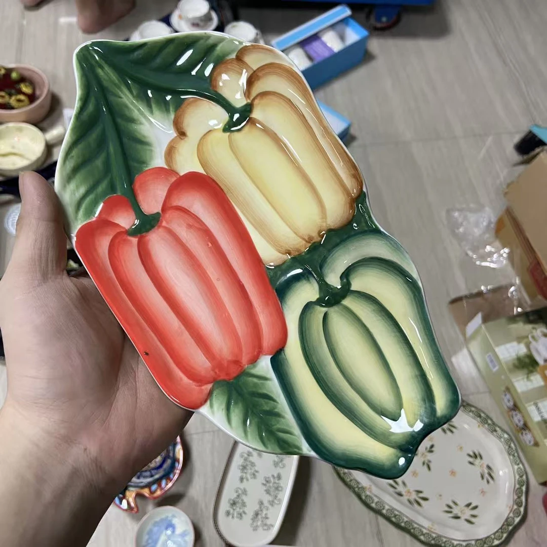 陶瓷彩椒水果盘点心盘