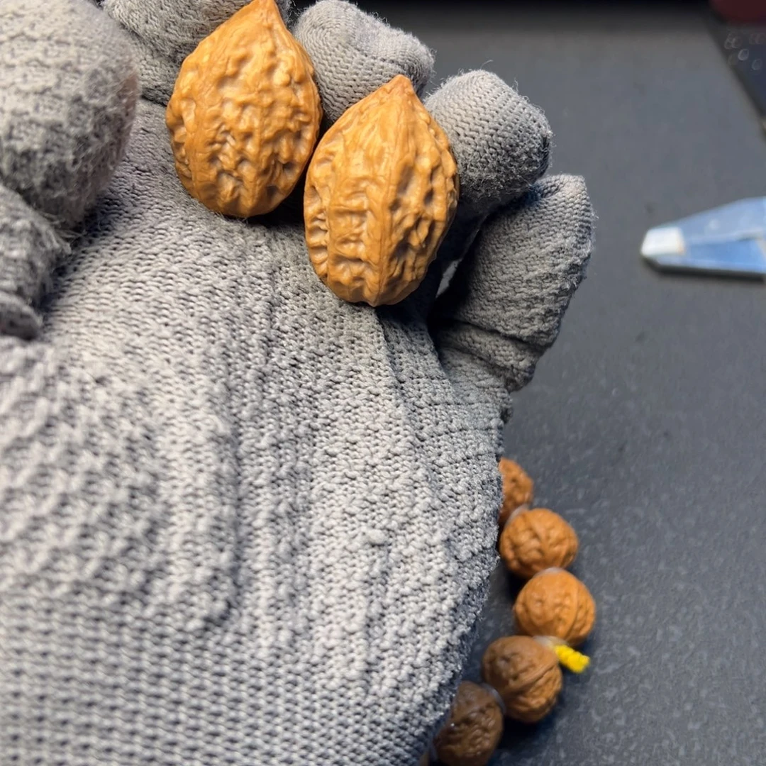 把件文玩核桃黄金叶