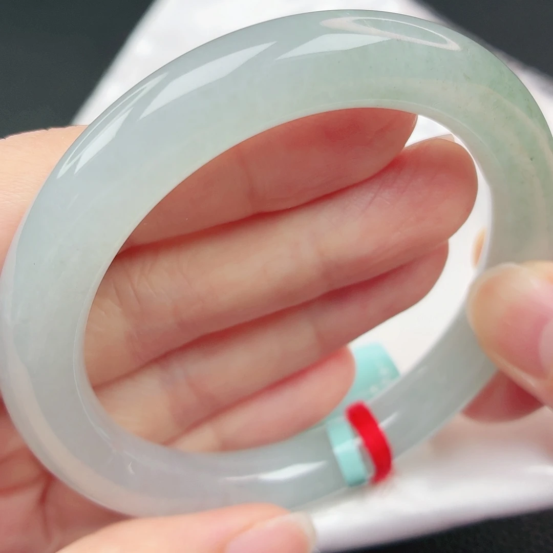 翡翠未镶嵌手镯17号圆条54 19