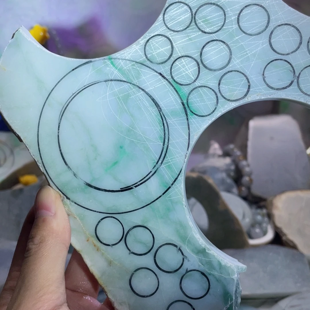 翡翠未镶嵌挂件K缅甸天然翡翠片料