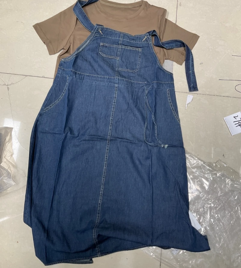 880514通勤时尚裙子吊带背带裙女装蓝色背带牛仔裙1316