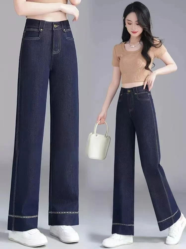 151-160春夏款显瘦百搭薄款宽松女士牛仔裤