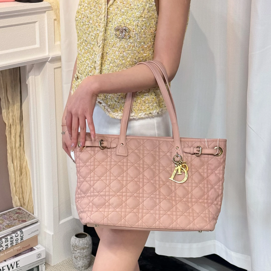 95新 DIOR/迪奥 dior茱萸粉托特手提包