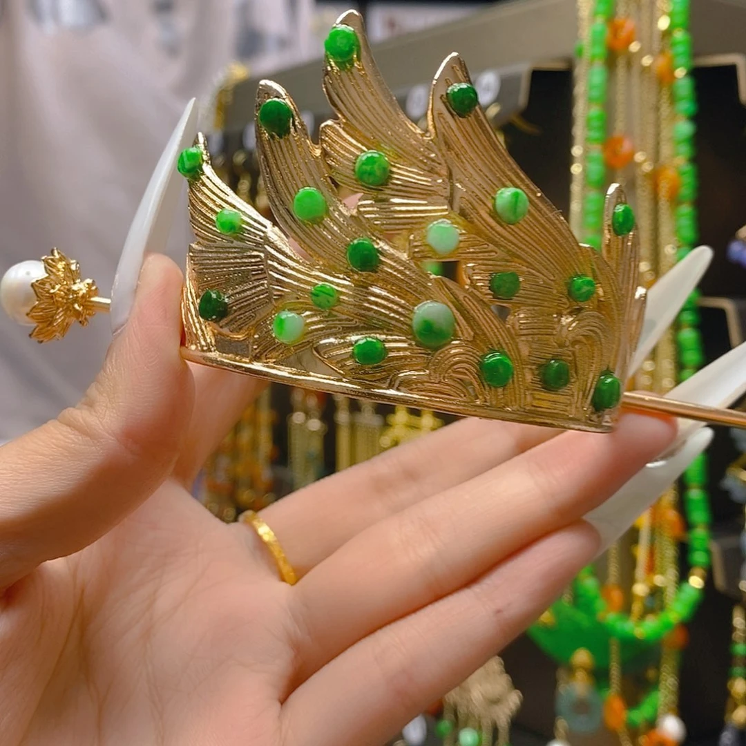 翡翠合金耳饰翡翠