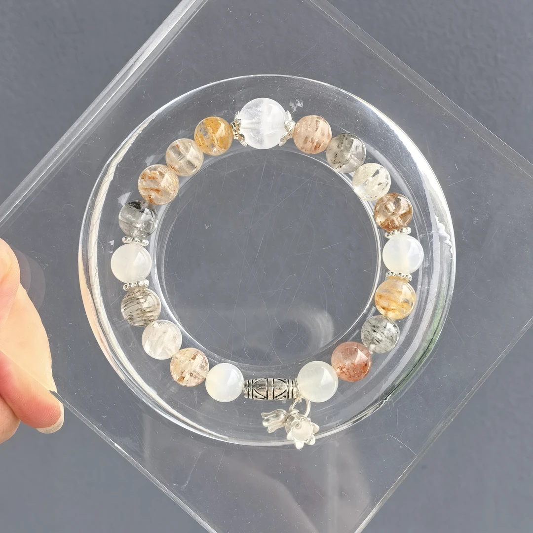 天然 卡8咪 千层花幽灵 白月光 白幽灵 原创手串