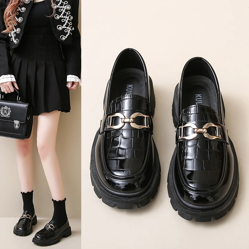 【全额补运费】百搭乐福鞋圆头平底休闲英伦风小皮鞋2025新款单鞋