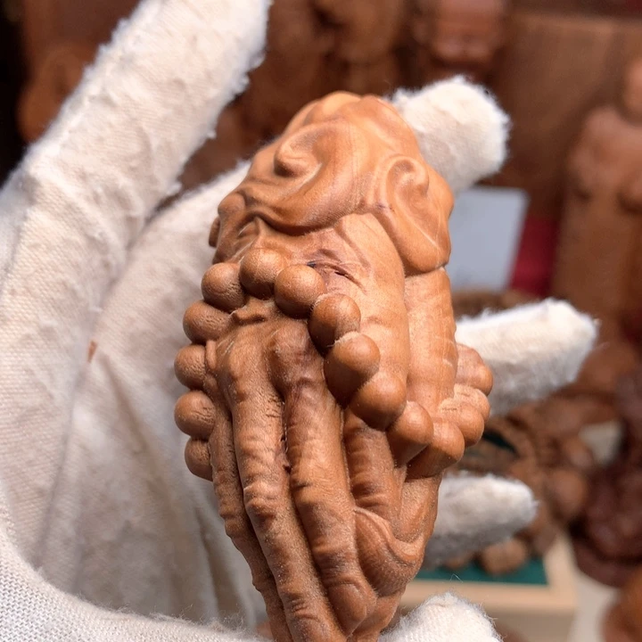 檀香木把件老山檀佛手瑕疵