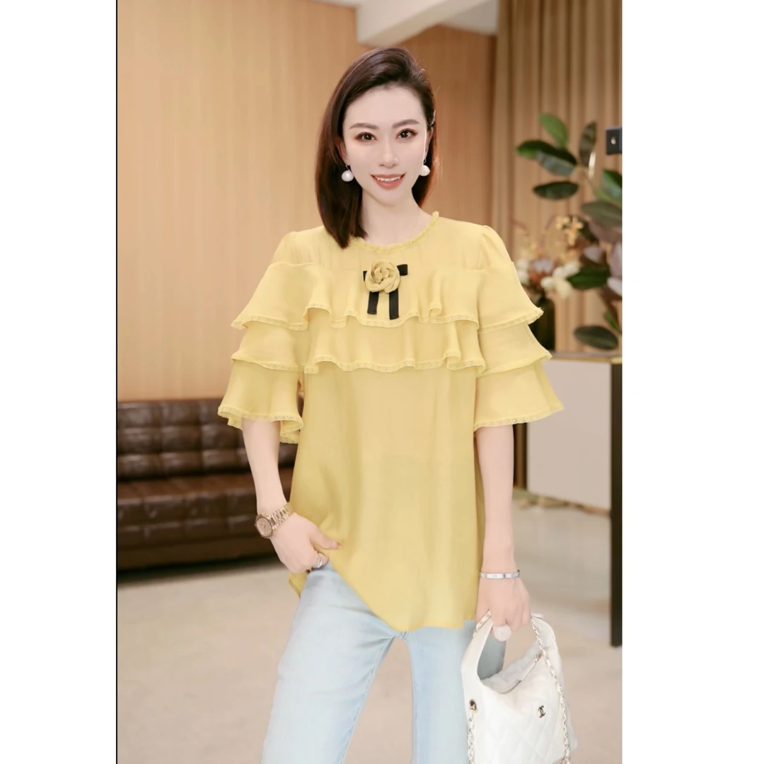 林果&季得 【追爱】时尚减龄气质百搭女士短袖款T恤