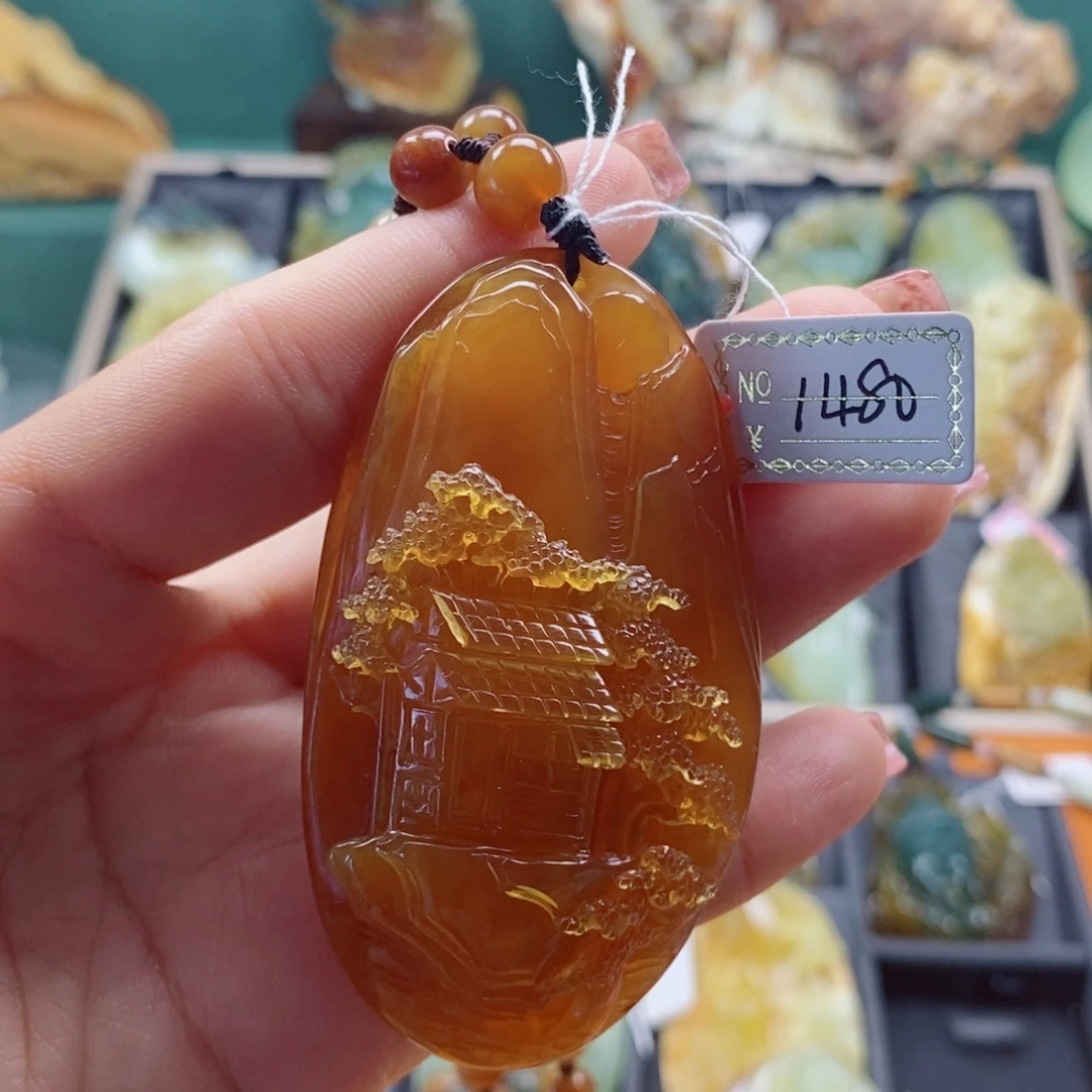 风***音蛇纹石玉未镶嵌颈饰
