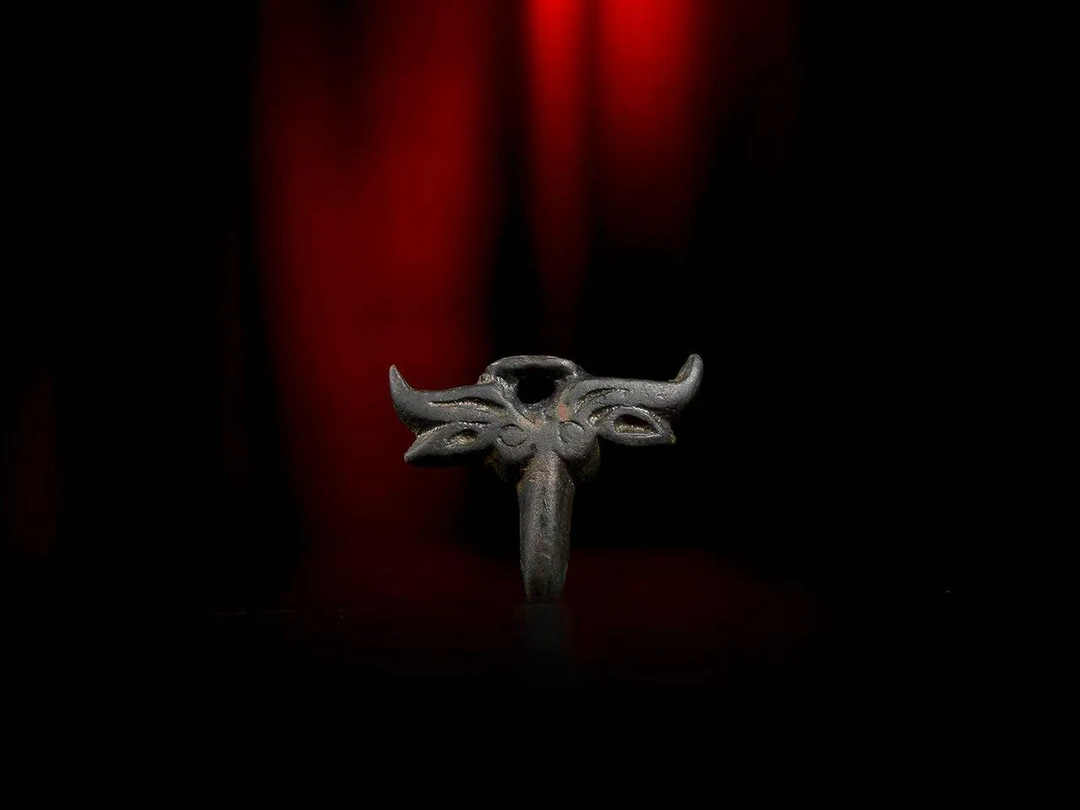 【藏传】[铜制]托甲牛头件