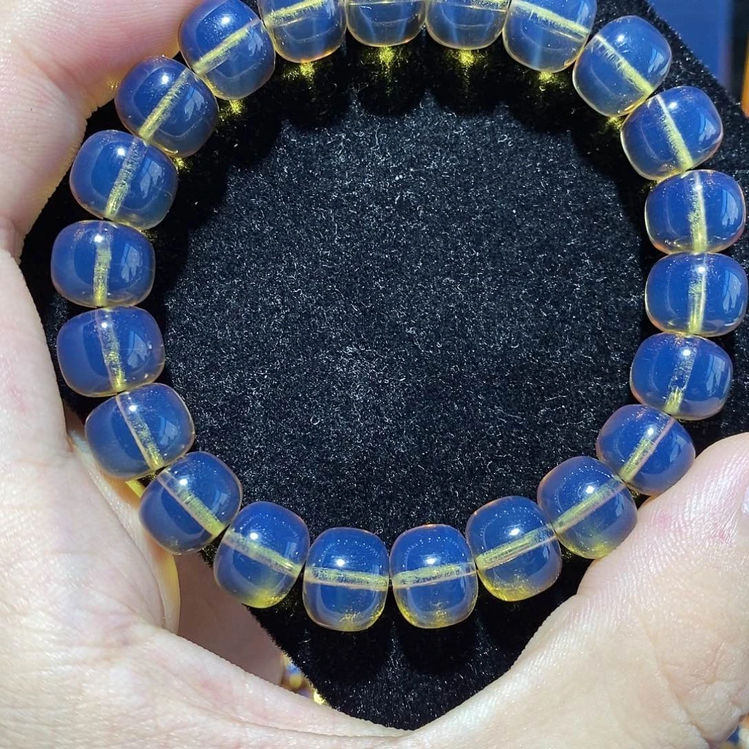 蓝珀未镶嵌珠宝奇石10MM墨西哥蓝珀