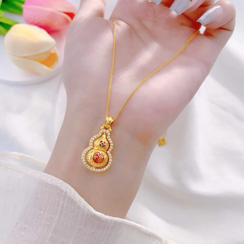 吊坠足银珐琅 葫芦镶钻珐琅吊坠999（赠绳）