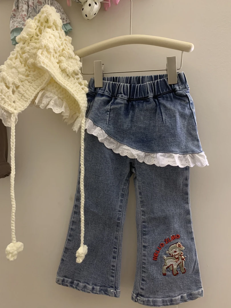 秋季新品 女童兔头牛仔裤25Q693