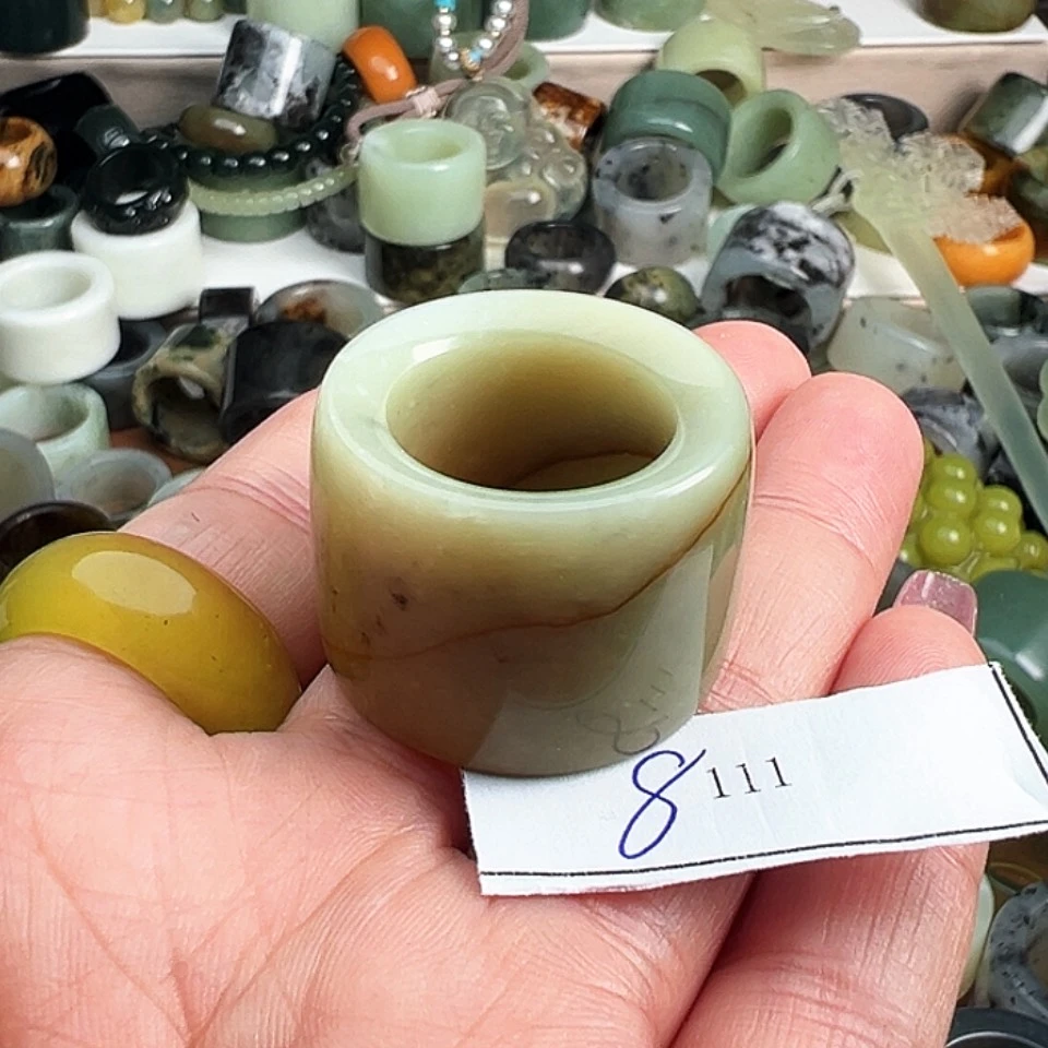【闪购商品】合金蛇纹石玉戒指冷****起
