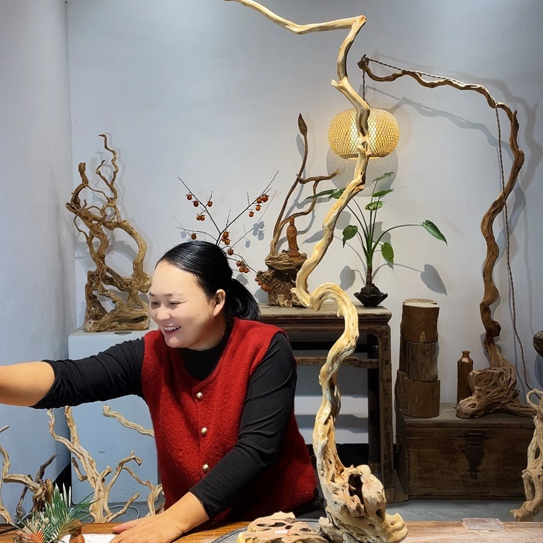 心***水天然根雕陶制艺术品