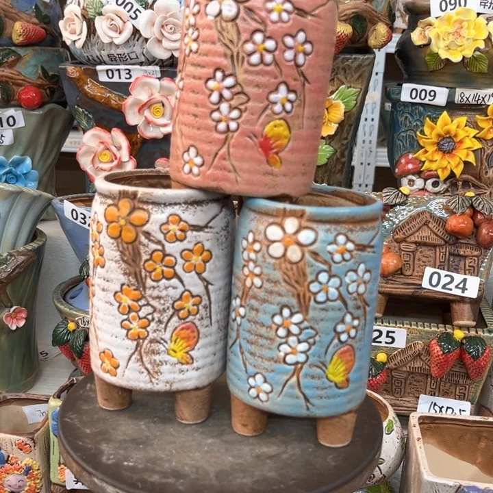 紫砂花盆粗陶材质多肉花盆