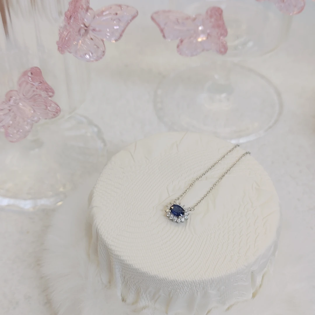 蓝宝石S925银项链