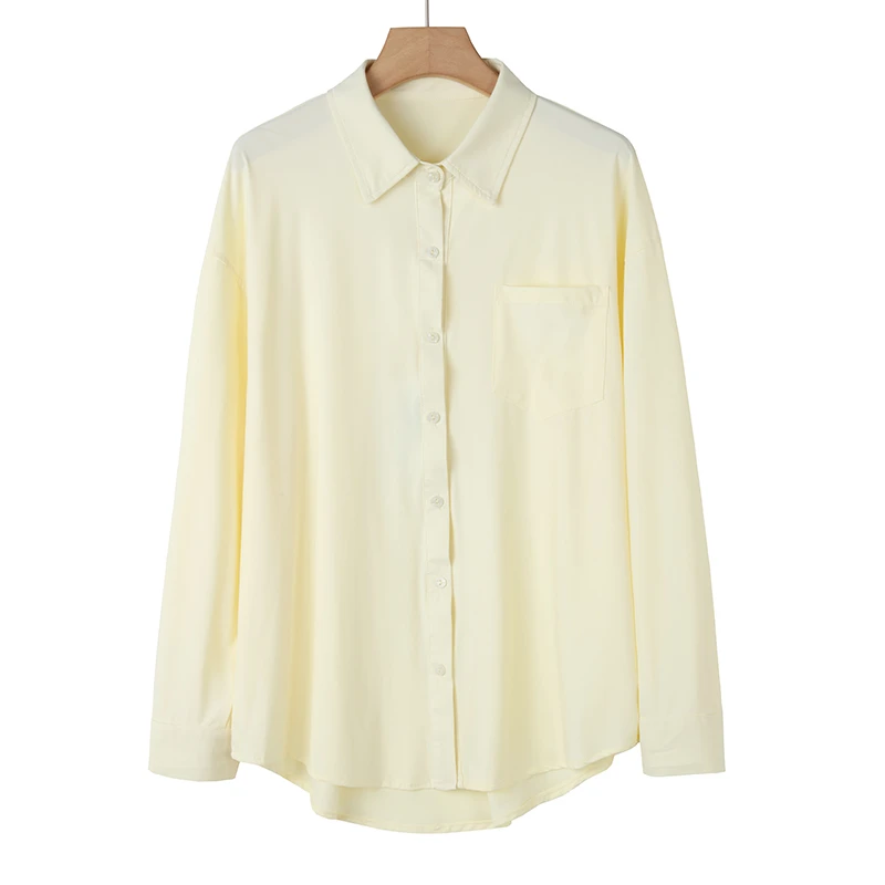 2025新款防晒宽松凉感衬衣纸片人小凉衫-A09