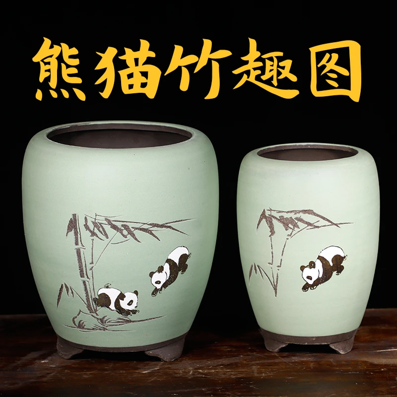 紫砂花盆兰花专用花盆君子兰花盆家用陶瓷花盆