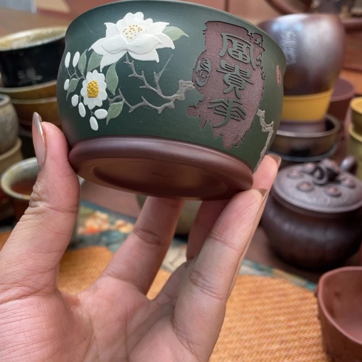紫砂茶杯原矿紫砂主人杯
