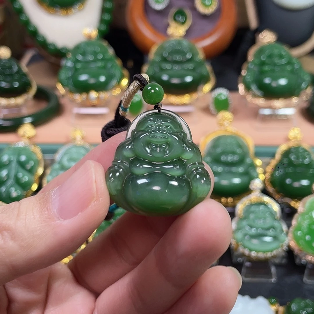 和田玉（碧玉）未镶嵌颈饰30mm