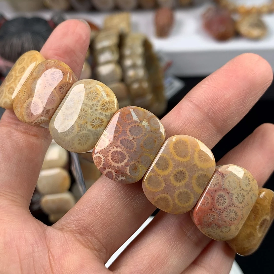 【闪购商品】硅化珊瑚（珊瑚玉）手镯未镶嵌福利手牌68漏48（4号）