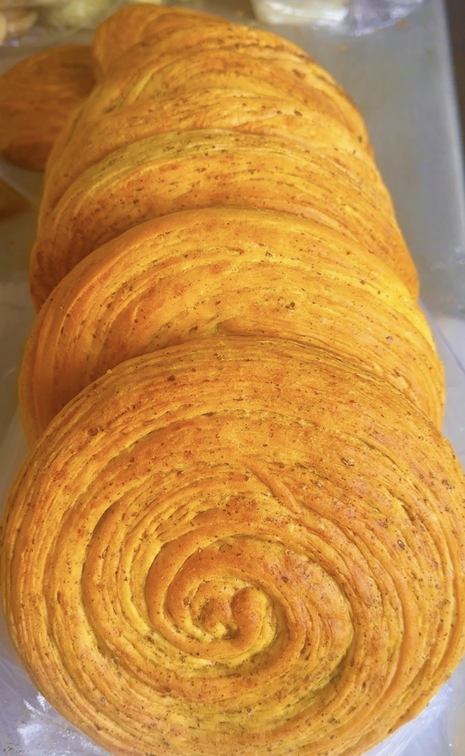 西北老家手工油锅盔 胡麻 椒叶 香豆子 口味