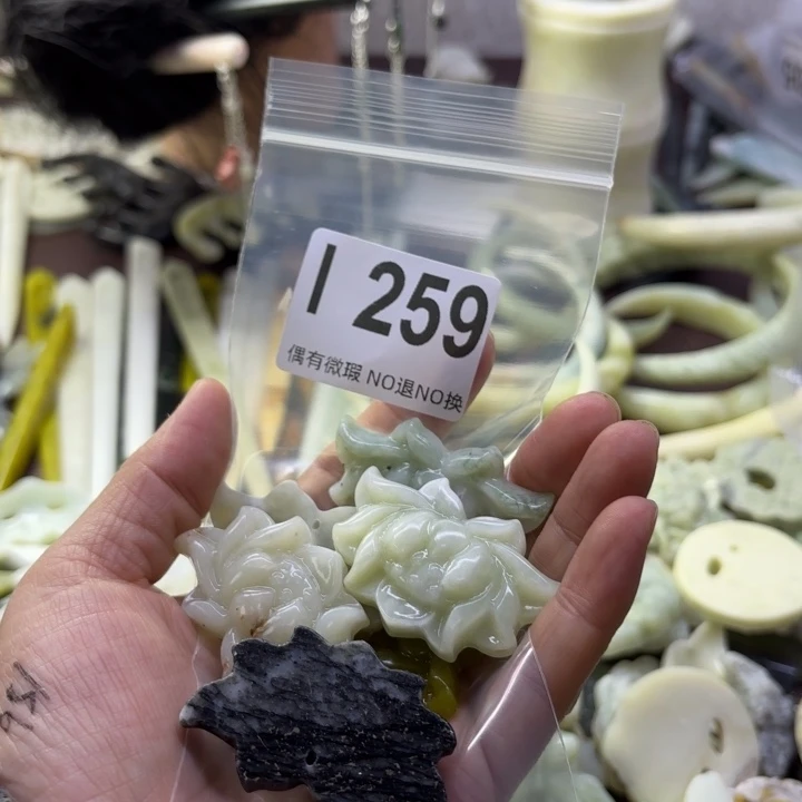 蛇纹石玉发饰合金欣*