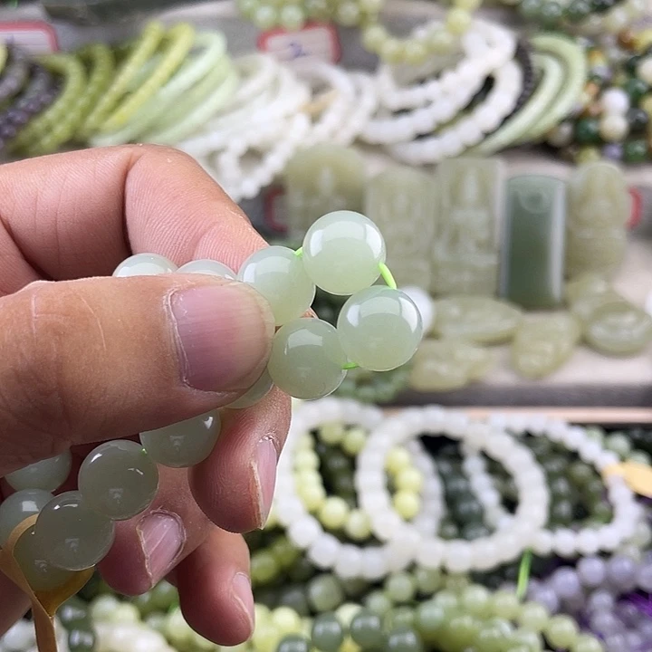 ༊***甜手串未镶嵌和田玉