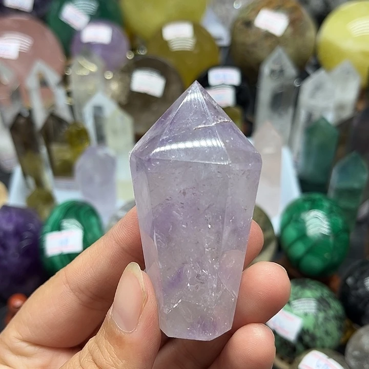 未镶嵌珠宝半成品水晶80克紫水晶柱