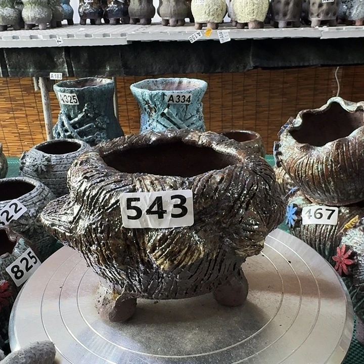 内口8高10粗陶手工制作