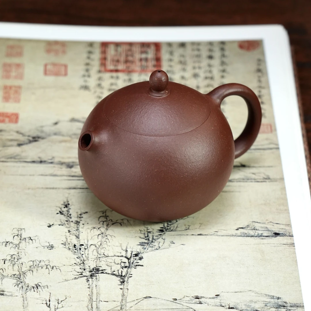 玉西施 紫泥 约200cc 手制紫砂壶高端茶器