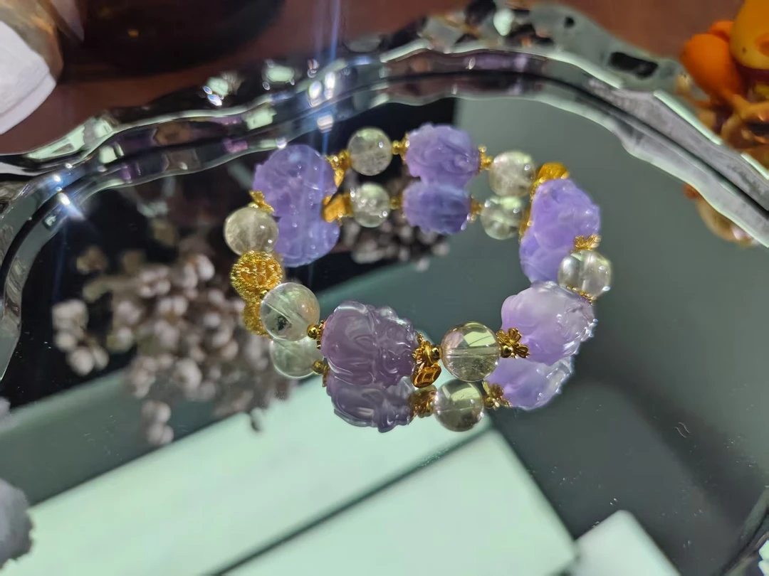 【一只幸子】【拍二发一】萤石龙角貔貅diy 幸子的爱