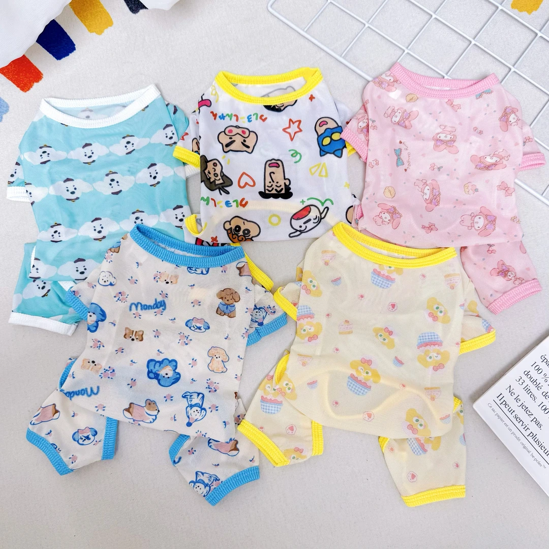 宠物四脚衣服背心狗狗用品空调服防脏防蚊虫金毛柯基泰迪比熊夏季