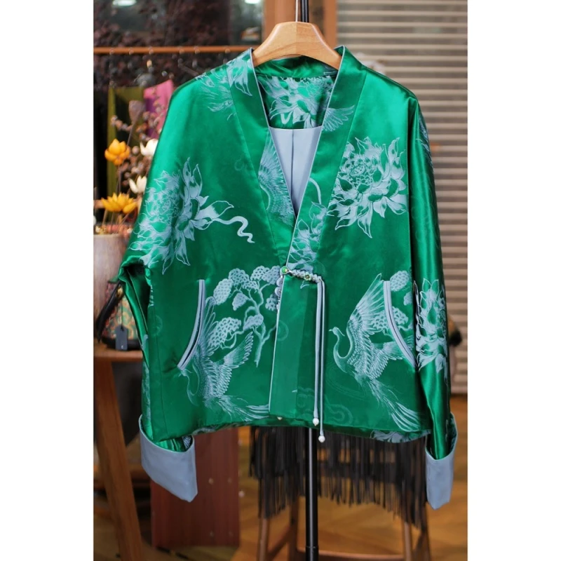 【玉溪非遗】 新中式一字扣舒适保暖贵气棉外套   5266