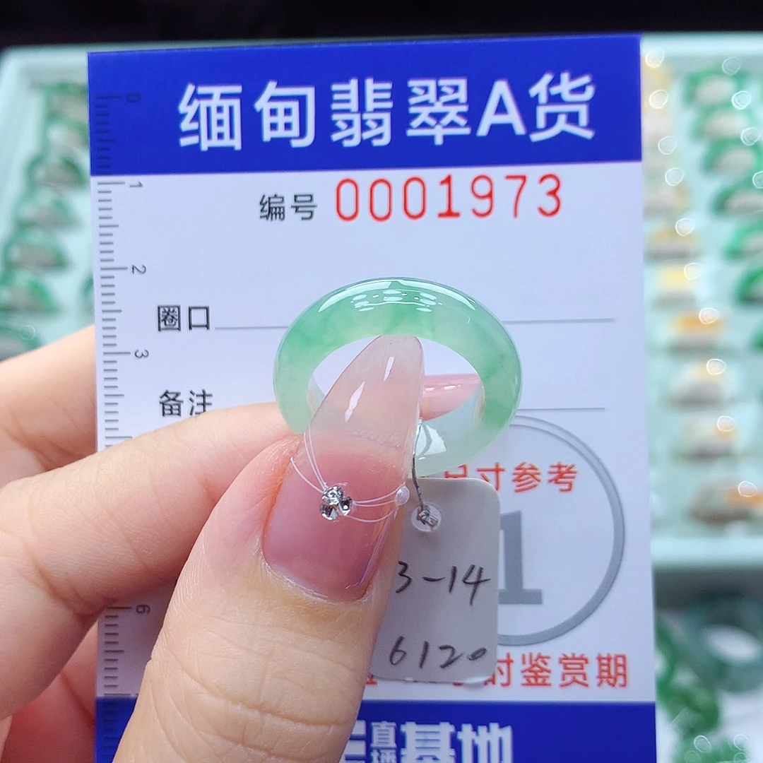 翡翠戒指未镶嵌13.14号