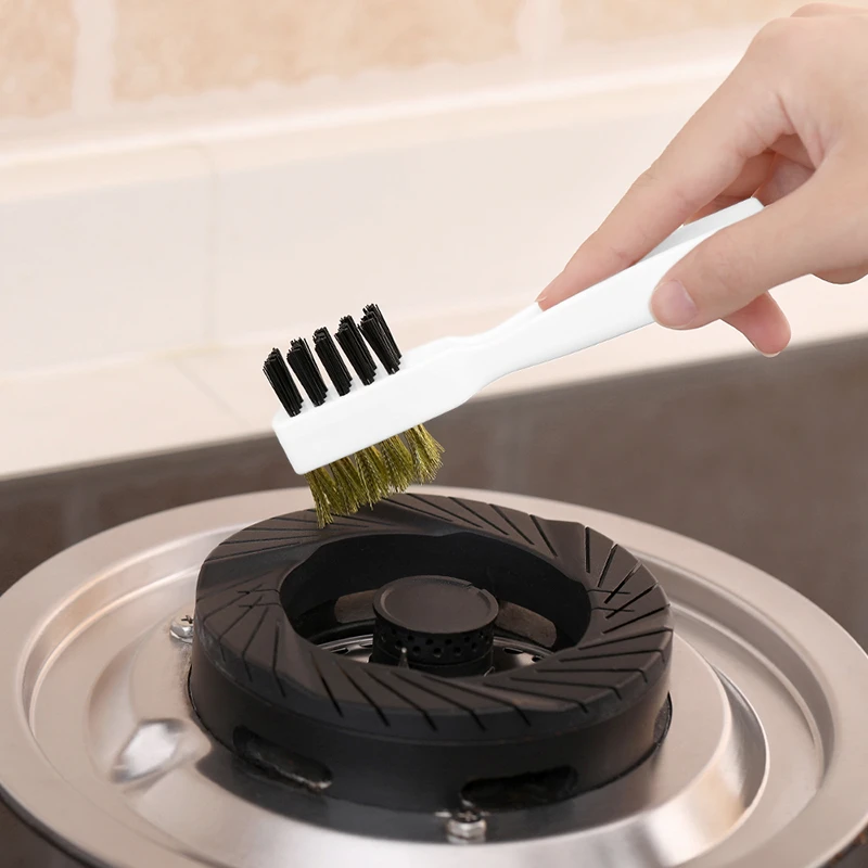 厨房煤气灶清洁刷灶台油烟机缝隙刷燃气灶去油污刷子球工具钢丝刷