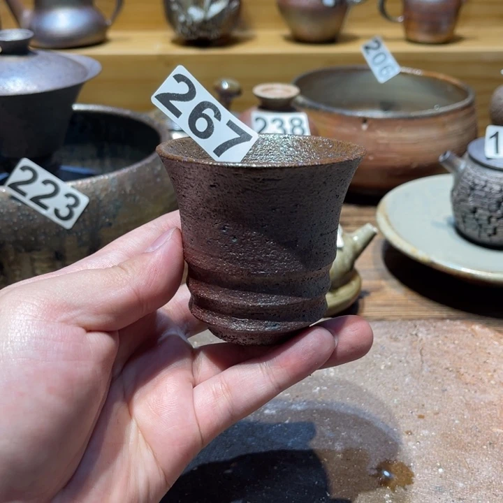 手工制作柴烧茶杯267