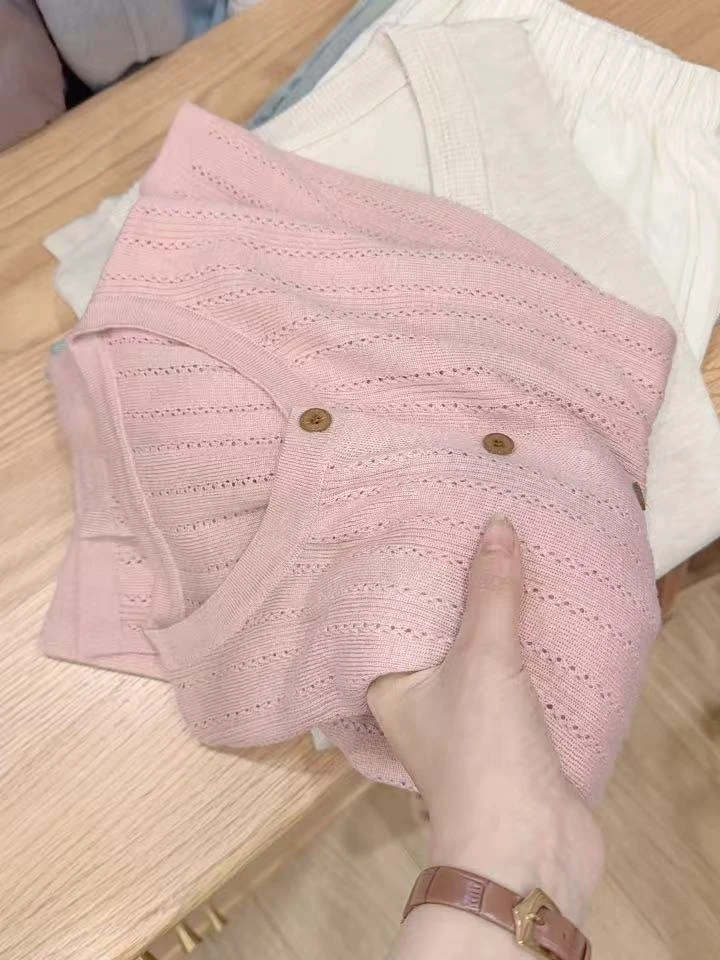 七言家 巨好看！细羊镂空开衫