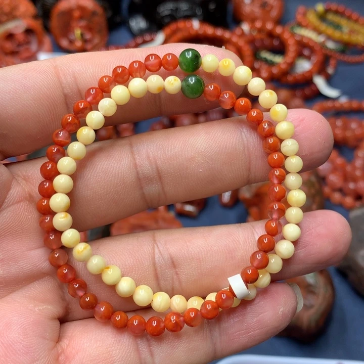 未镶嵌手串南红玛瑙4+’mm