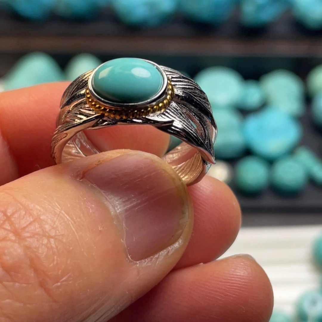 绿松石银S925镶嵌颈饰